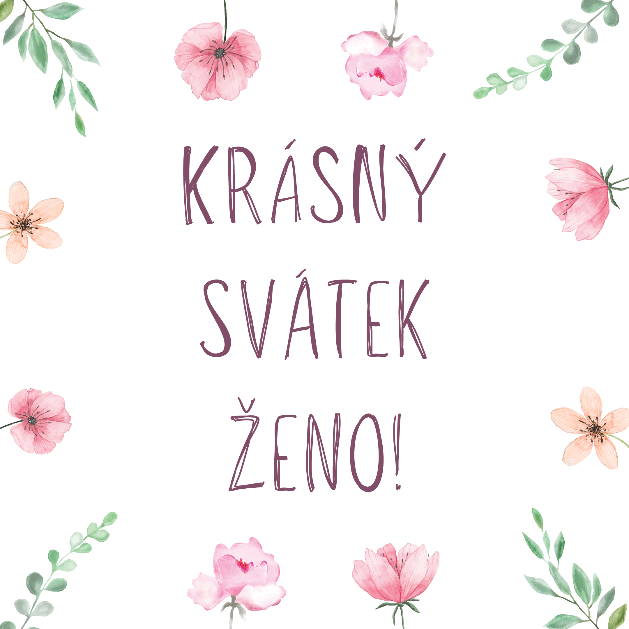 Dárková kartička Krásný svátek ženo!