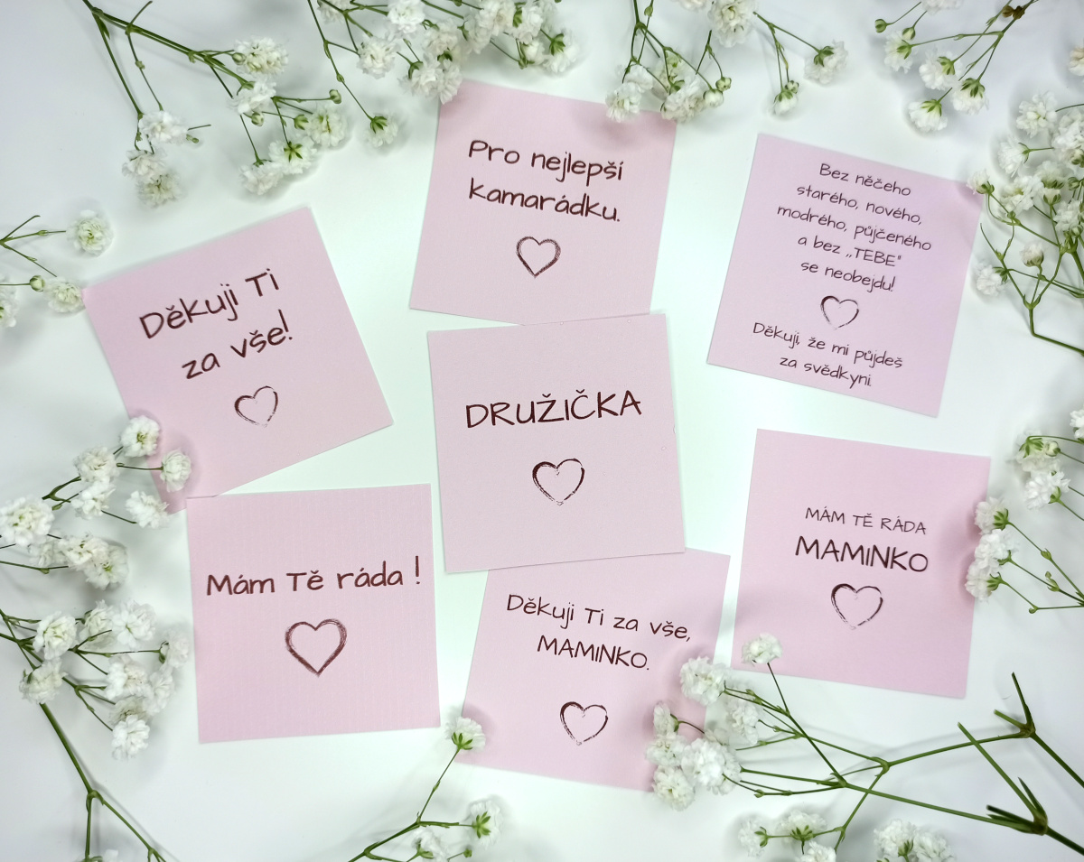 Dárková kartička Miluji Tě
