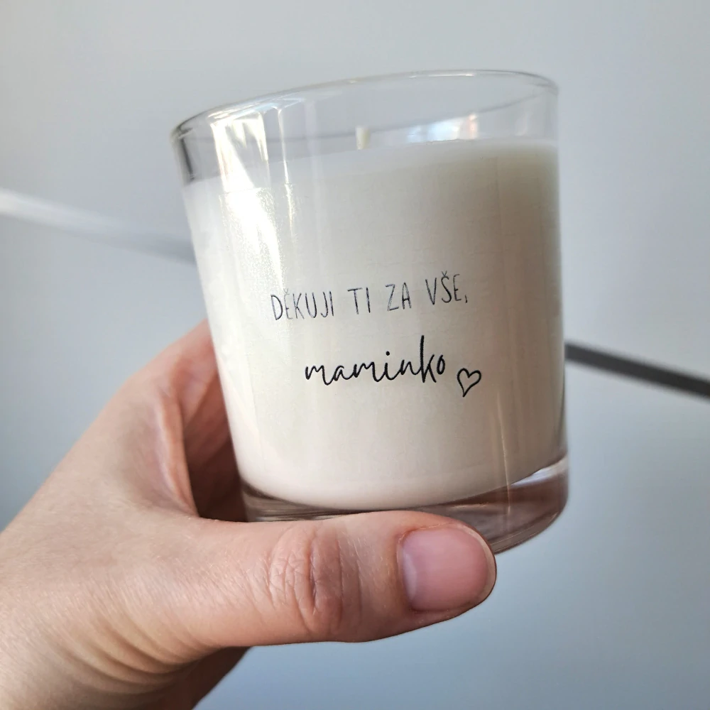 Sójová svíčka Děkuji Ti za vše, MAMINKO