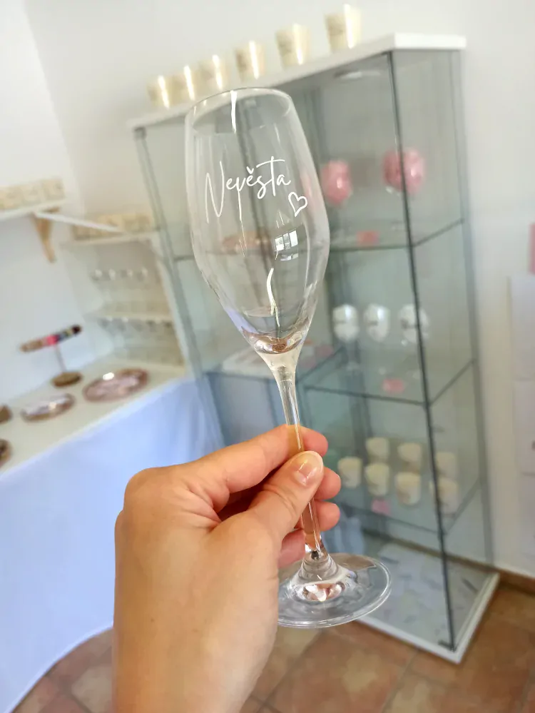 Sklenice na sekt Nevěsta