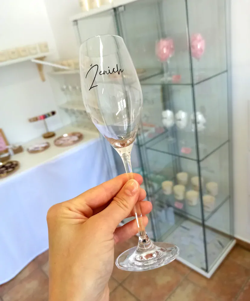 Sklenice na sekt Ženich