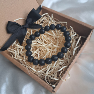 Náramek z lávových korálků