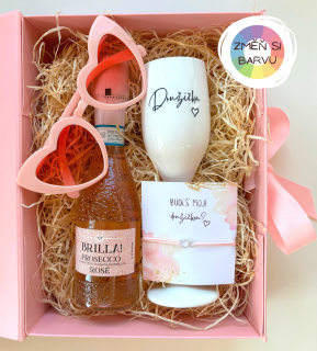 Luxusní dárkový balíček pro družičku - růžový