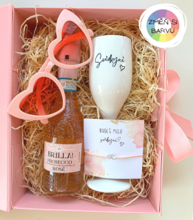 Luxusní dárkový balíček pro svědkyni - růžový