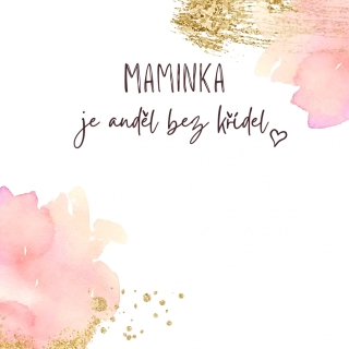 Dárková kartička Maminka je anděl bez křídel