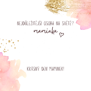Dárková kartička Nejdůležitější osoba na světě? Maminka - Krásný den maminek