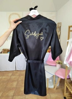 Svatební župánek černý - Svědkyně