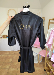 Svatební župánek černý - Družička