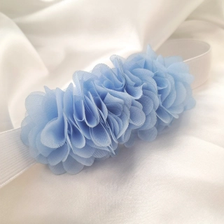 Svatební podvazek modré květy